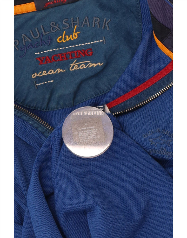 PAUL & SHARK Ανδρικό πουλόβερ με φερμουάρ για σκάφος με φερμουάρ, παρθένο μαλλί