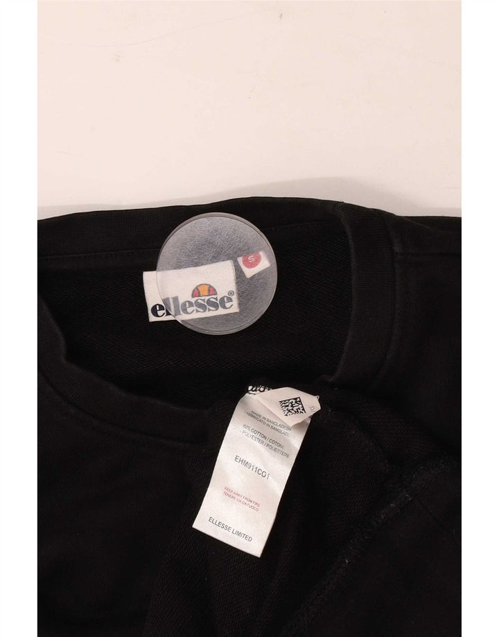 Ανδρικό γραφικό φούτερ Ellesse Jumper Μικρό μαύρο βαμβακερό