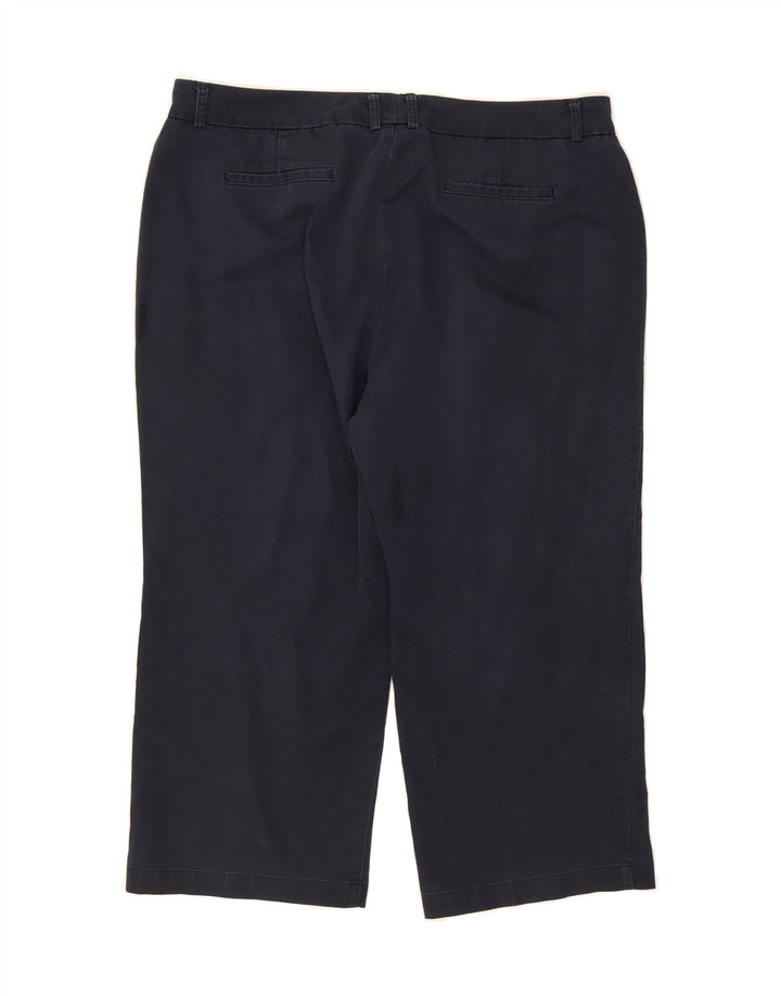 DOCKERS Womens Straight Capri Trousers W36 L22 Navy Blue Vintage Dockers and Second-Hand Dockers from Messina Hembry 