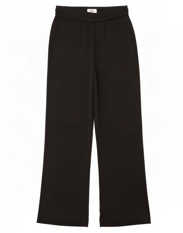Zara Γυναικείο Ψηλόμεσο Φαρδύ παντελόνι UK 12 Medium W28 L31 Μαύρο