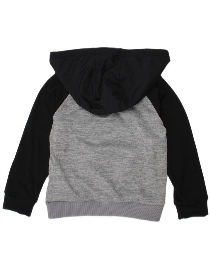 UNDER ARMOR Boys Cold Gear Hoodie Jumper 6-7 Years XS Grey Colourblock