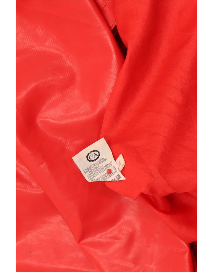 Γυναικείο παλτό C & A Oversized UK 14 Medium Red Polyvinyl