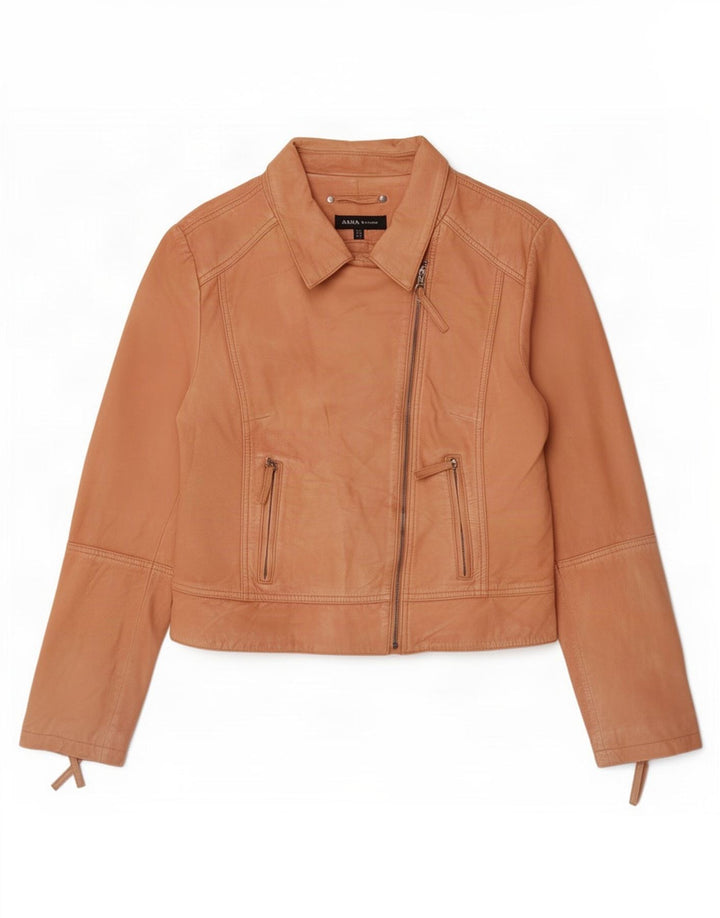 Arma Γυναικείο Δερμάτινο Μπουφάν Biker UK 16 Large Beige
