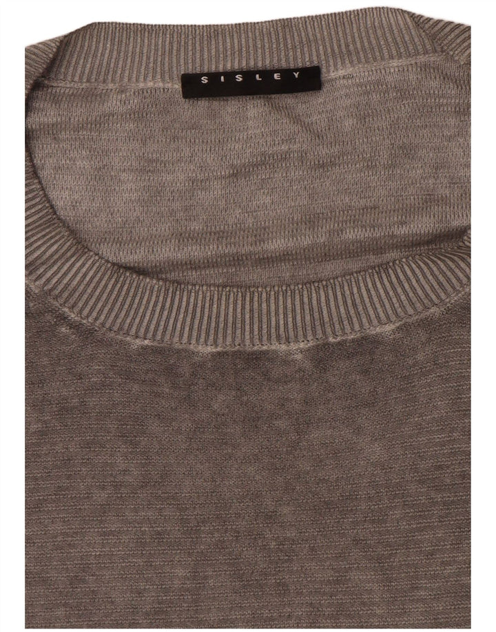 Ανδρικό πουλόβερ Sisley Crew Neck Jumper Large Grey