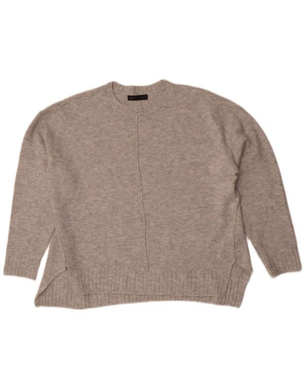 Marks & Spencer Γυναικείο πουλόβερ μεγάλου μεγέθους Crew Neck Jumper UK 16 Large Grey