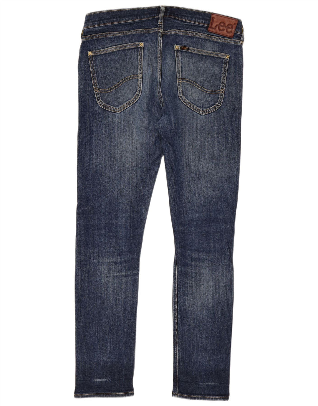 Lee Womens Luke Slim Jeans W34 L32 Blue Cotton