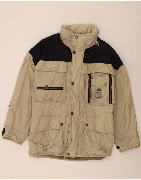 Camel Active Ανδρικό μπουφάν με κουκούλα αντιανεμικό UK 48 4XL Beige Colourblock