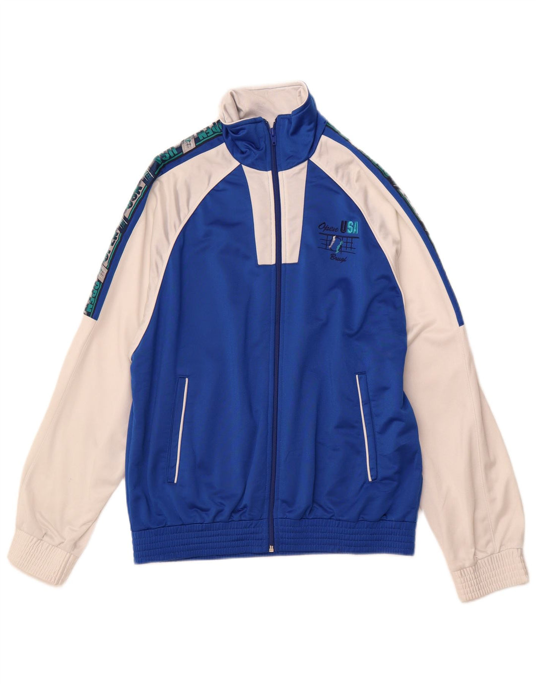 BRUGI Ανδρική φόρμα γραφικών USA Top Jacket IT 48 Medium Blue Colourblock