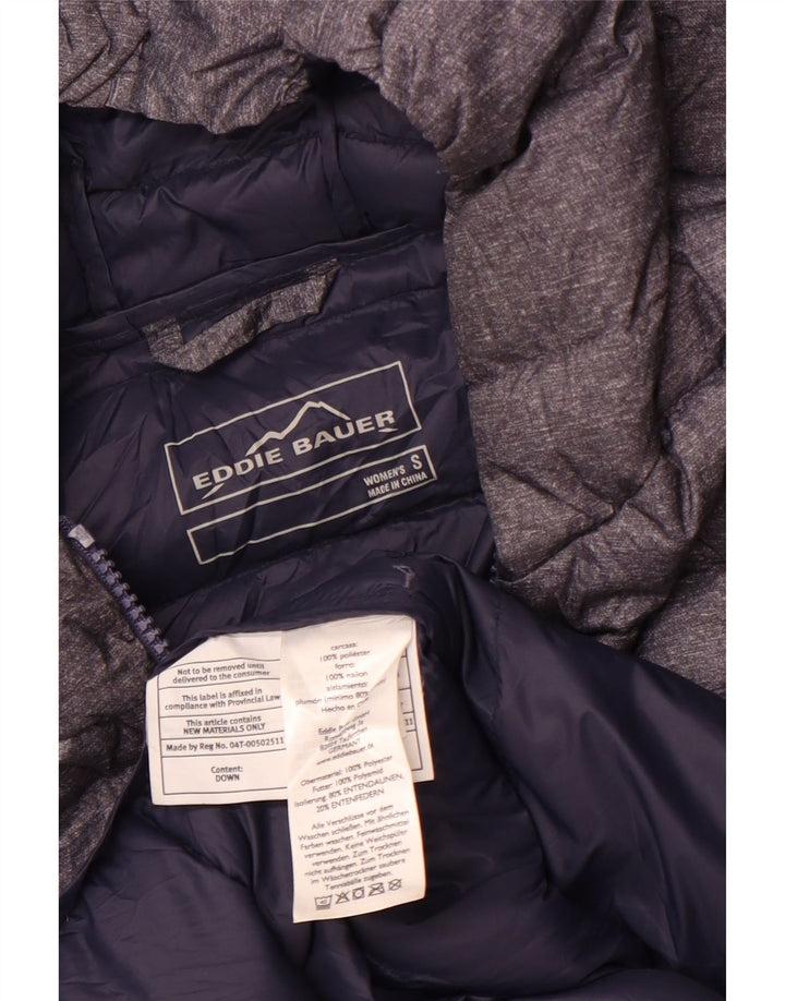 EDDIE BAUER Γυναικείο παλτό με κουκούλα UK 10 Small Navy Blue Polyester