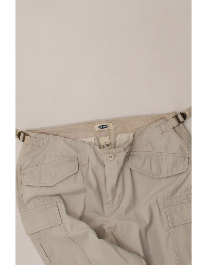 OLD NAVY Womens Straight Crop Cargo Trousers US 8 Medium W30 L25 Beige Vintage Old Navy and Second-Hand Old Navy from Messina Hembry 