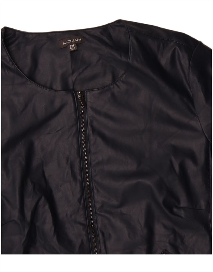 Marks & Spencer Γυναικείο μπουφάν Autograph Bomber UK 24 4XL Navy Blue