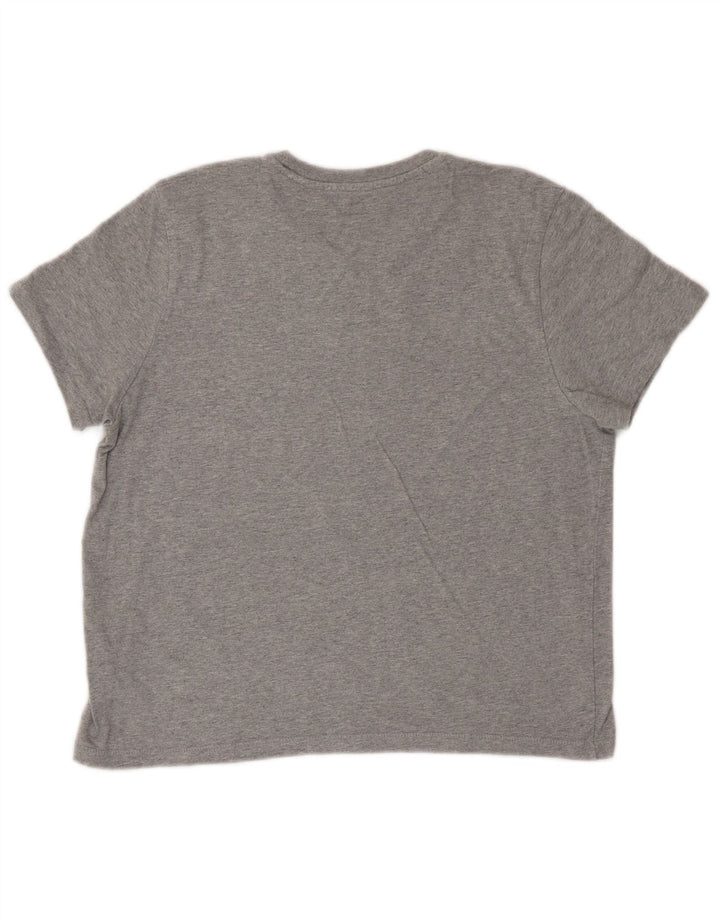 Levi's Crop Graphic T-Shirt Top UK 14 Medium Grey