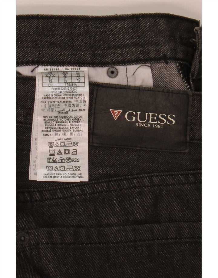 Ανδρικό τζιν ίσιο Guess W33 L30 Γκρι βαμβακερό