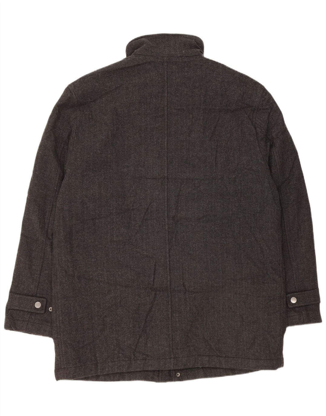 Ανδρικό παλτό John Lewis Windbreaker UK 42 XL Γκρι μαλλί ψαροκόκαλο