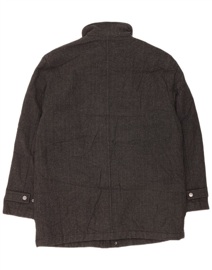 Ανδρικό παλτό John Lewis Windbreaker UK 42 XL Γκρι μαλλί ψαροκόκαλο