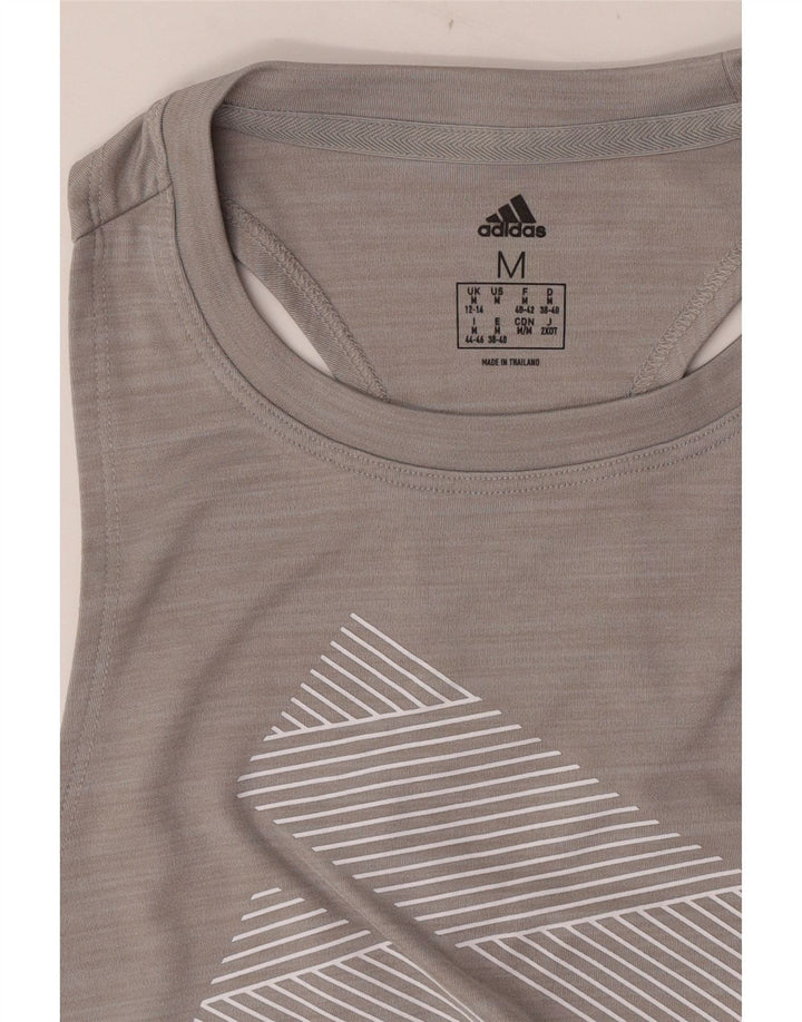 Γυναικείο γραφικό γιλέκο Adidas Top UK 12/14 Medium Grey