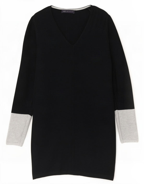 Γυναικείο μακρυμάνικο φόρεμα Marks & Spencer UK 6 XS Black Colourblock