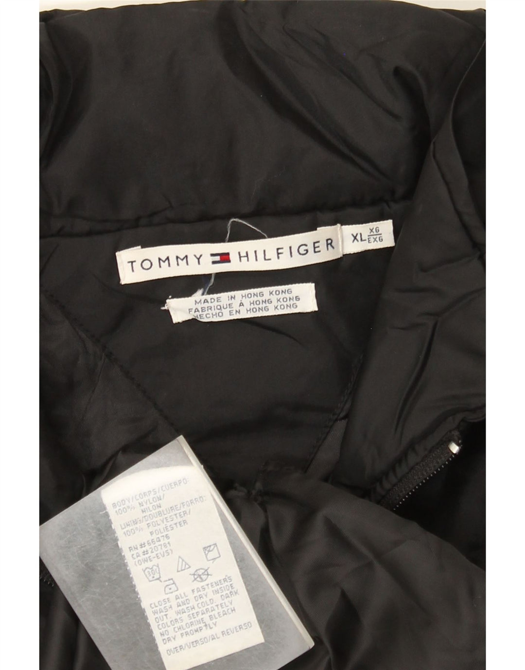 Tommy Hilfiger Γυναικείο Αντιανεμικό Μπουφάν UK 18 XL Μαύρο νάιλον