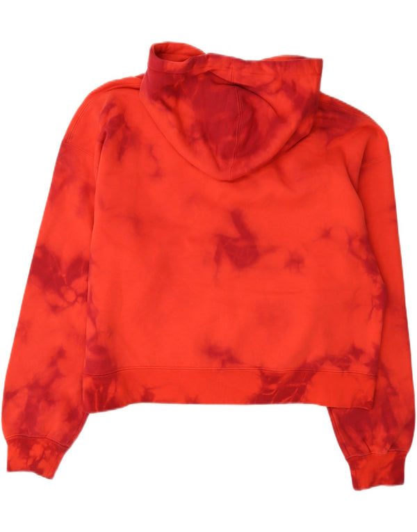 Jordan Γυναικεία Loose Fit Hoodie Jumper UK 10 Small Red Tie Dye Cotton
