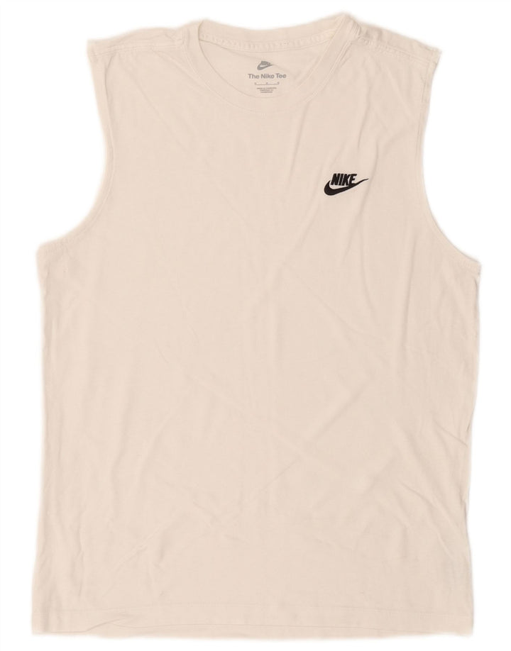 Ανδρικό γιλέκο Nike, μεσαίο λευκό βαμβακερό
