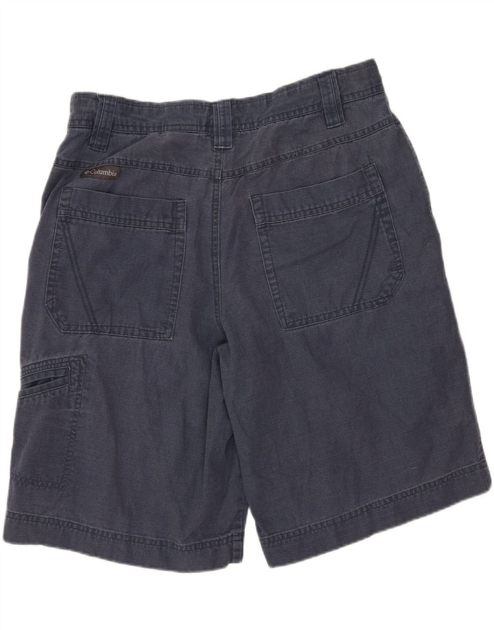 COLUMBIA Mens Cargo Shorts W34 Large Navy Blue Cotton