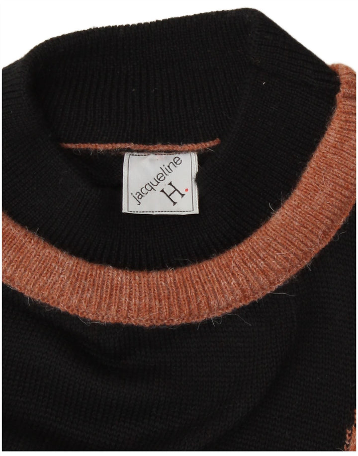 Vintage γυναικείο πουλόβερ με λαιμό χελώνα EU 40 Medium Black Retro