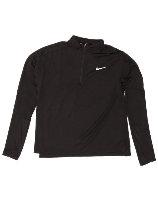 Γυναικεία NIKE φόρμα πουλόβερ με φερμουάρ Dri Fit Top UK 14 Medium Black