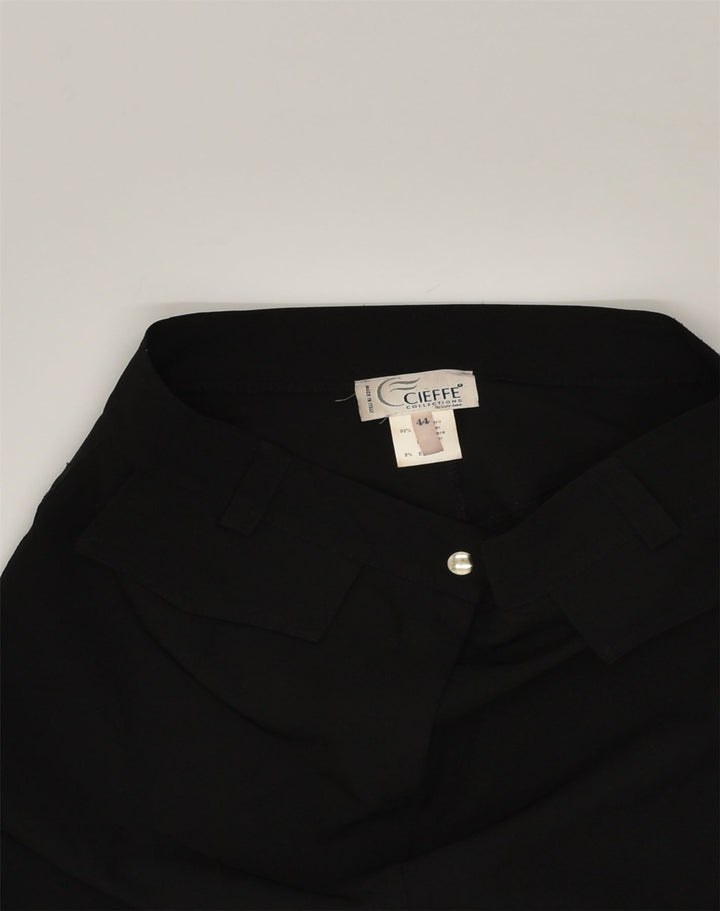 VINTAGE Womens Midi Skirt IT 44 Medium W29 Black Polyester | Vintage Vintage | Thrift | Second-Hand Vintage | Used Clothing | Messina Hembry 