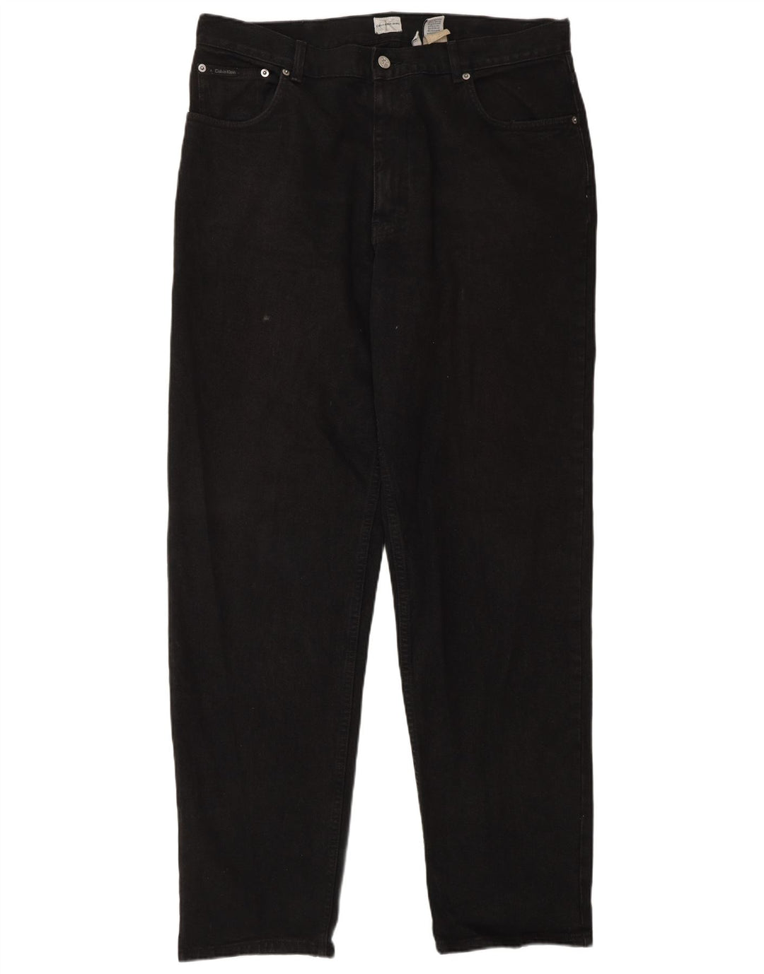 Γυναικείο τζιν κωνικό CALVIN KLEIN W36 L34 Μαύρο βαμβακερό