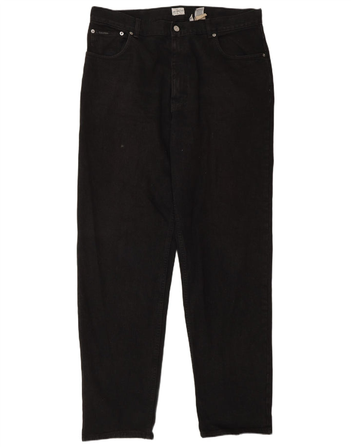 Γυναικείο τζιν κωνικό CALVIN KLEIN W36 L34 Μαύρο βαμβακερό