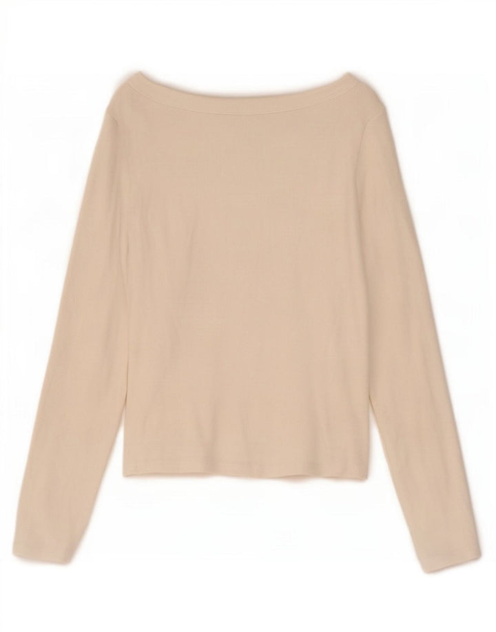 Zara Γυναικείο Crop Top Μακρυμάνικο UK 14 Large White