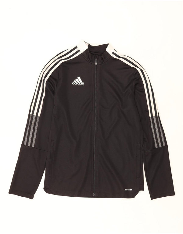 ADIDAS Boys Aeroready αθλητική φόρμα μπουφάν 15-16 ετών μαύρο πολυεστέρα