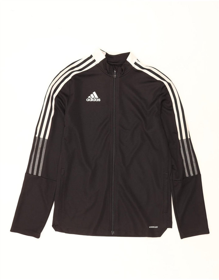 ADIDAS Boys Aeroready αθλητική φόρμα μπουφάν 15-16 ετών μαύρο πολυεστέρα