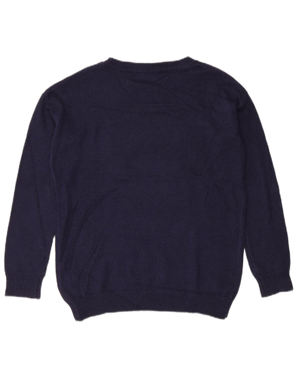MARKS & SPENCER Γυναικείο πουλόβερ με λαιμόκαυστο UK 10 Small Navy Blue