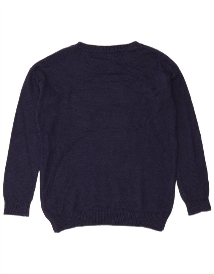 MARKS & SPENCER Γυναικείο πουλόβερ με λαιμόκαυστο UK 10 Small Navy Blue