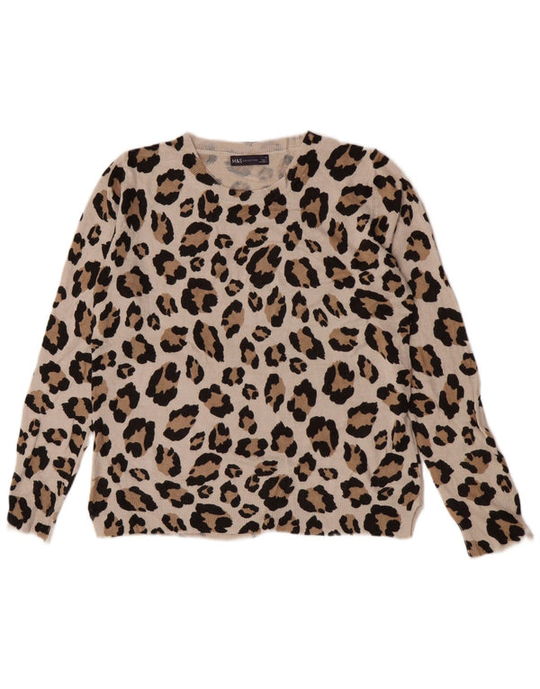 Marks & Spencer Γυναικείο πουλόβερ με λαιμόκαυστο UK 16 Large Beige