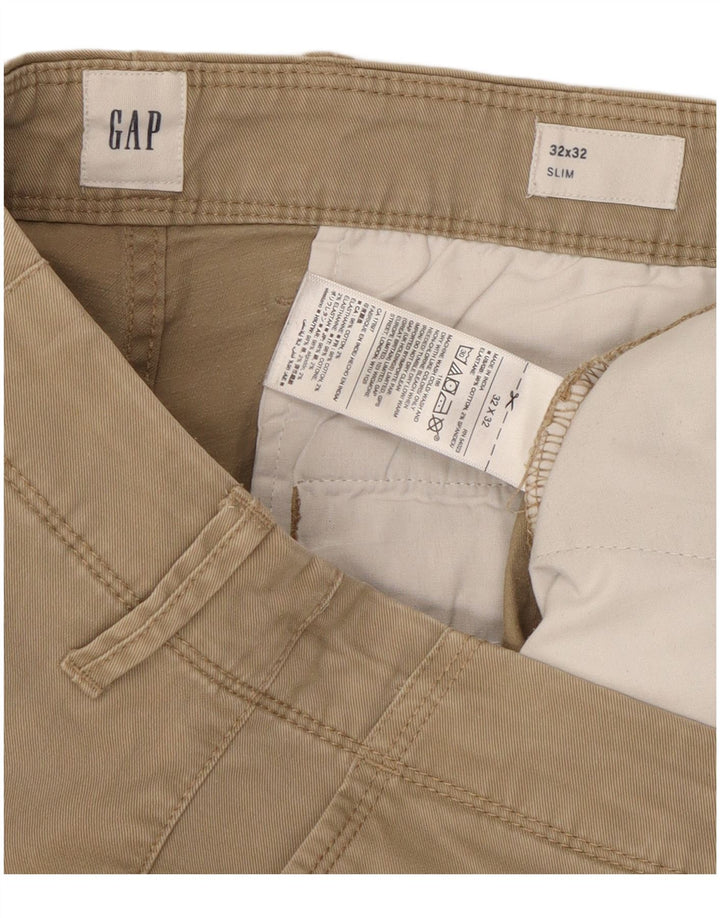 Ανδρικό παντελόνι Gap Slim Chino W32 L32 Μπεζ βαμβακερό