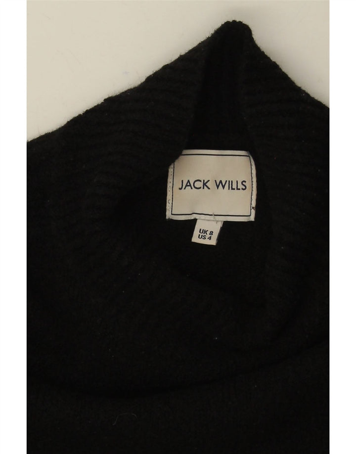 Jack Wills Γυναικείο πουλόβερ με λαιμόκοψη μεγάλου μεγέθους UK 8 Small μαύρο
