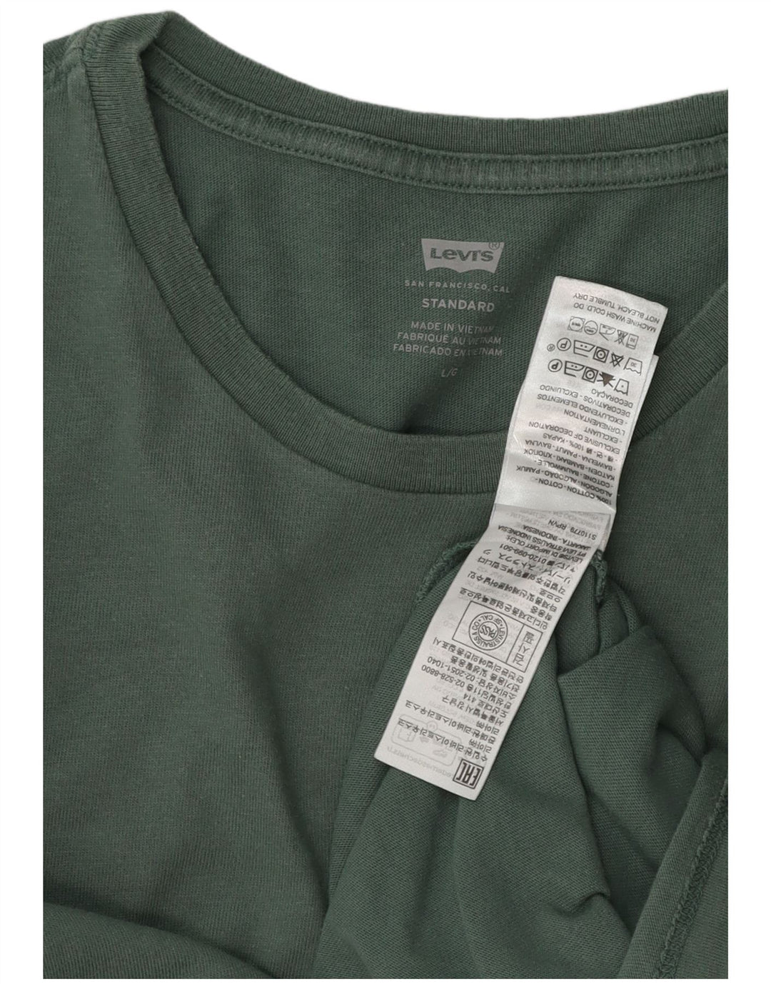 Ανδρικό T-Shirt Levi's Top Large Green βαμβακερό