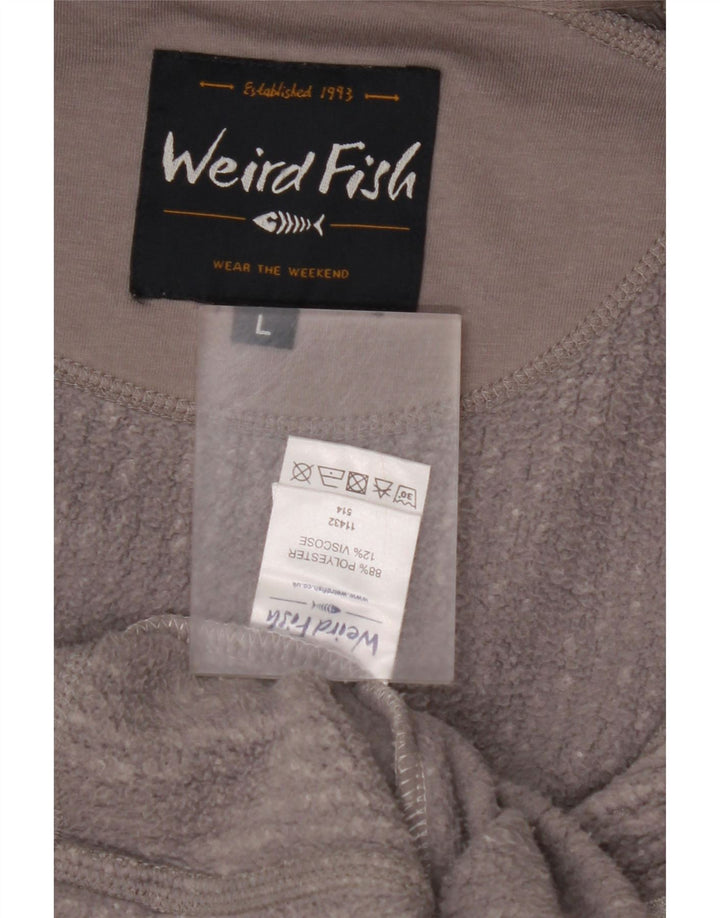 WEIRD FISH Ανδρικό Fleece Jacket UK 40 Large Grey Polyester