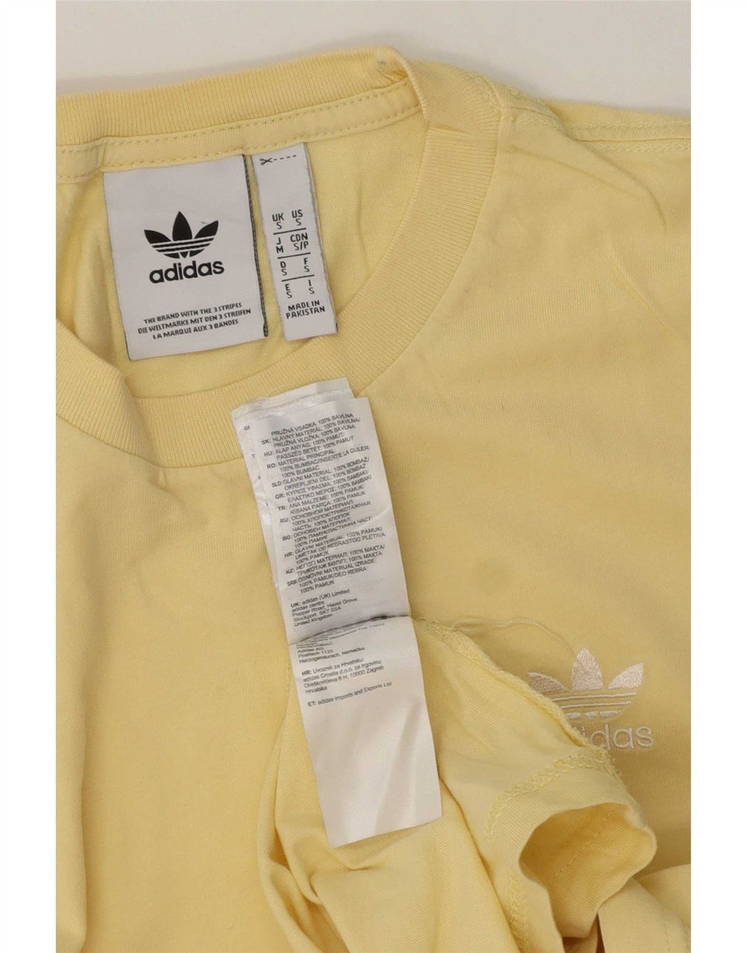 Ανδρικό T-Shirt Adidas Top Μικρό κίτρινο βαμβακερό