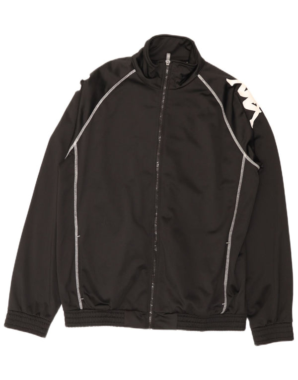 Ανδρική φόρμα γραφική Kappa Top Jacket Large Black Polyester