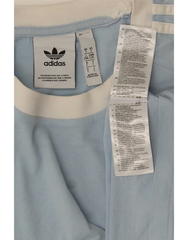 Ανδρικό T-Shirt Adidas Top μεγάλο μπλε βαμβακερό