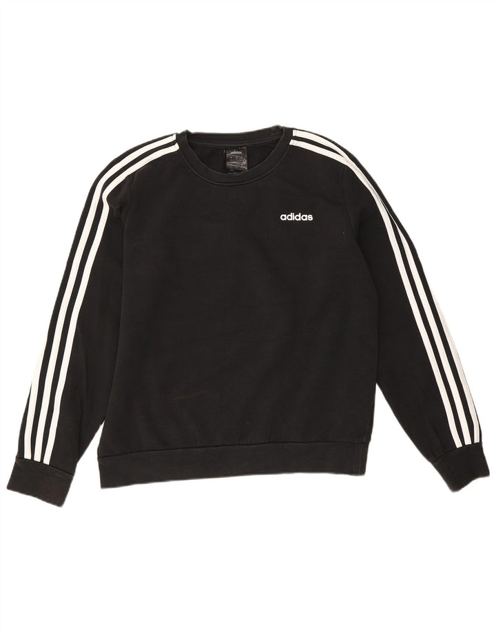 Adidas Γυναικεία Φούτερ Jumper UK 12/14 Μεσαίο μαύρο βαμβακερό