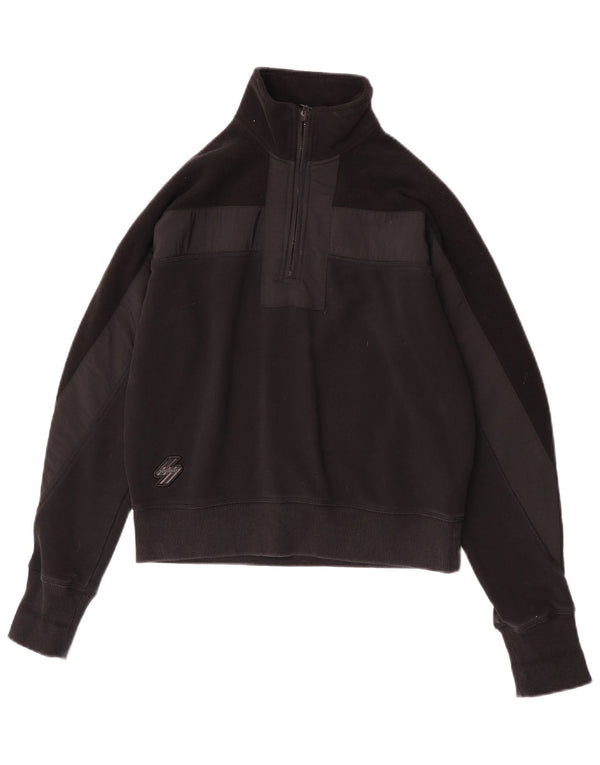 Superdry Γυναικείο φούτερ μεγάλου μεγέθους Jumper UK 10 Small Black Colourblock