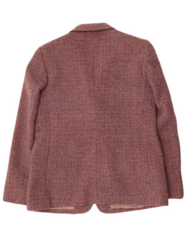 Orvis Γυναικείο Harris Tweed Blazer Jacket UK 12 Medium Red Ψαροκόκκαλο