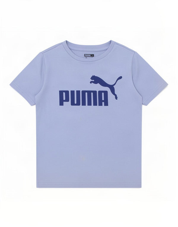 Puma Boys Graphic T-Shirt Top 7-8 ετών Μικρό Μπλε Βαμβακερό