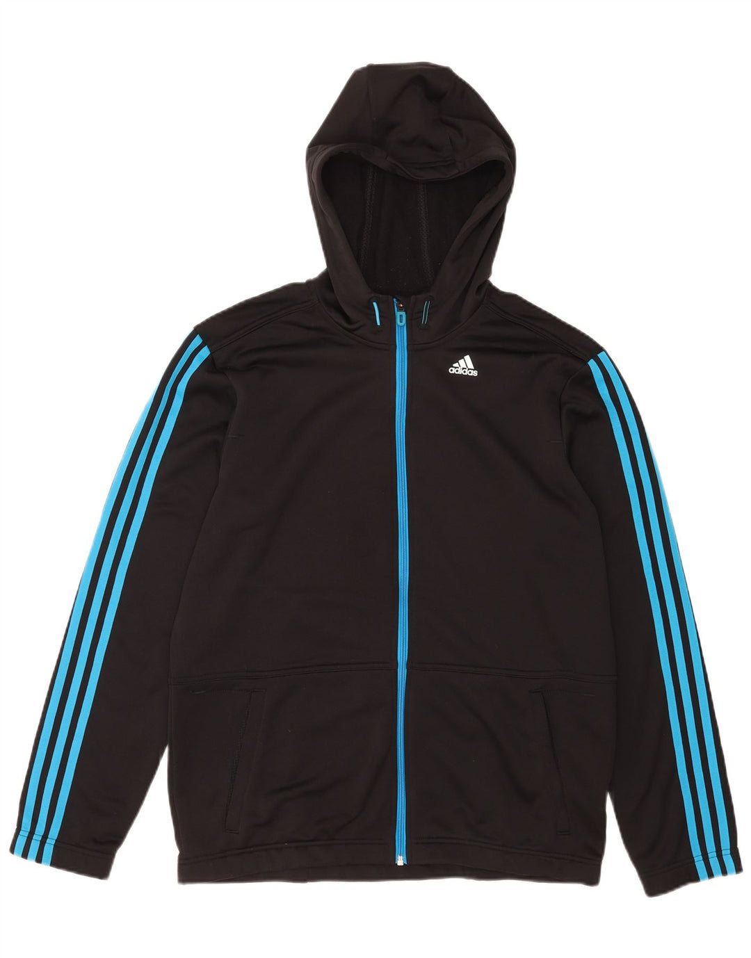 Ανδρικό πουλόβερ Adidas Climalite με φερμουάρ Μαύρο πολυεστέρα