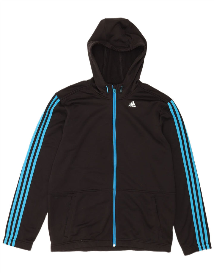 Ανδρικό πουλόβερ Adidas Climalite με φερμουάρ Μαύρο πολυεστέρα