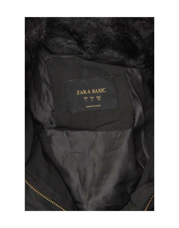 Zara Γυναικείο μπουφάν UK 14 Large Black